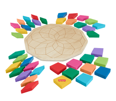 Fisher-Price-Puzzle Mandala en Bois-Puzzle 40Pièces Motif Géométrique